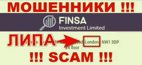 Finsa Investment Limited - это КИДАЛЫ, лишающие средств клиентов, офшорная юрисдикция у компании ложная