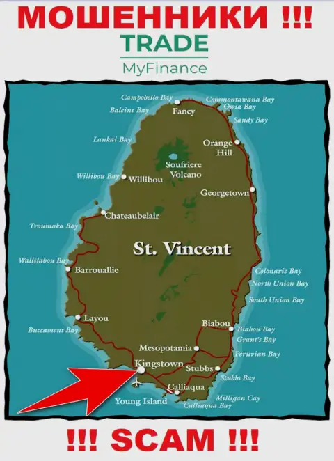 Юридическое место регистрации мошенников Trade My Finance - Kingstown, Saint Vincent and the Grenadines