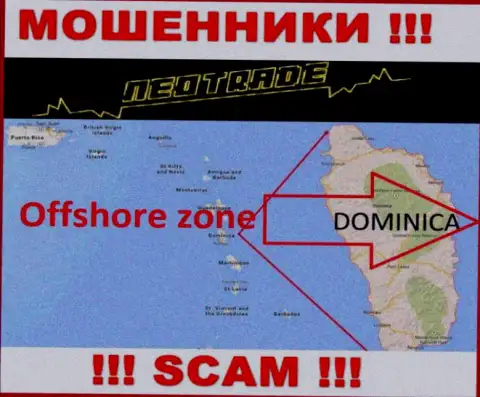 За грабеж людей интернет мошенникам NeoTrade ничего не будет, потому что они пустили корни в офшоре: 8 Copthall, Roseau Valley, 00152 Commonwealth of Dominica