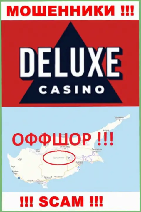 Deluxe-Casino Com - это мошенническая организация, пустившая корни в оффшорной зоне на территории Cyprus