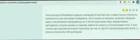 GlobalMaxis - это ВОРЫ !!! Рассуждение реального клиента у которого огромные проблемы с возвратом денежных средств