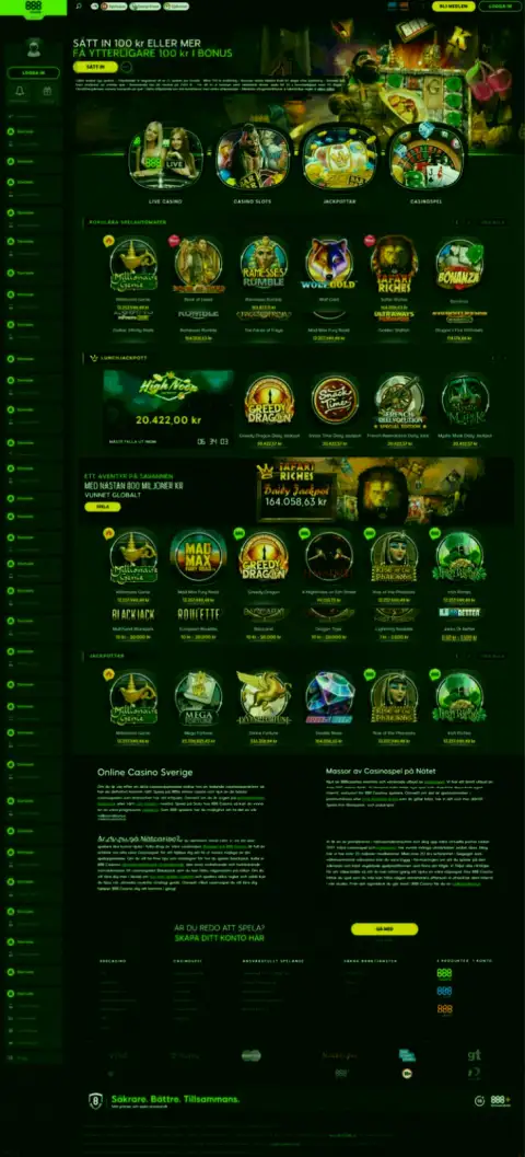 Вранье на страницах web-портала мошенников 888 Casino