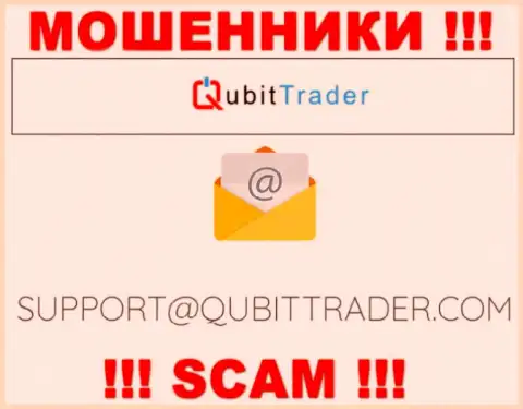 Электронная почта обманщиков QubitTrader, размещенная на их интернет-ресурсе, не пишите, все равно обманут