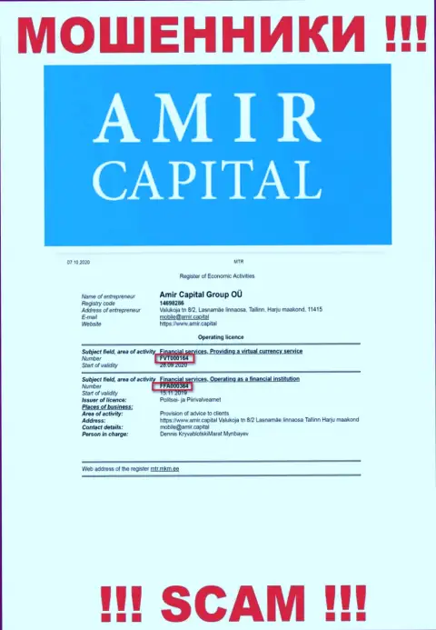 Амир Капитал показывают на сайте лицензию на осуществление деятельности, несмотря на это бессовестно обманывают доверчивых людей