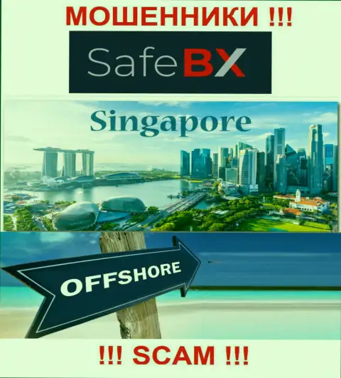 Singapore - офшорное место регистрации мошенников SafeBX Com, опубликованное у них на веб-сервисе