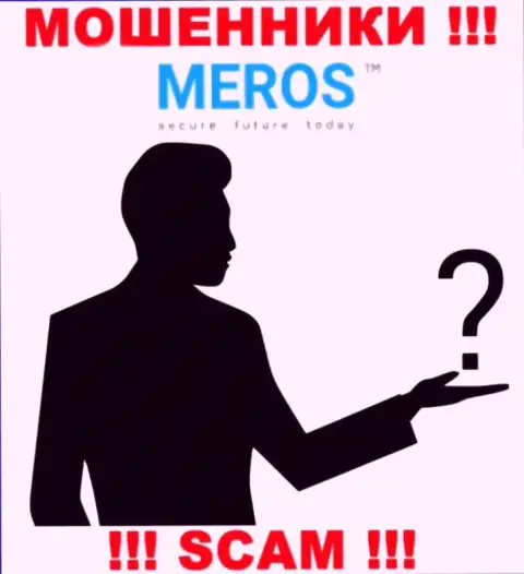 Инфы о прямом руководстве компании MerosTM нет - именно поэтому не рекомендуем совместно работать с указанными internet мошенниками
