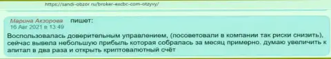 Отзыв internet-посетителя о forex брокерской организации ЕХЧЕНЖБК Лтд Инк на веб-сервисе Sandi-Obzor Ru