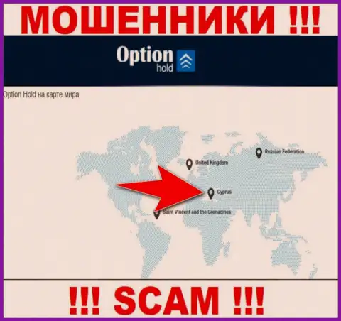 OptionHold - это internet мошенники, имеют офшорную регистрацию на территории Cyprus