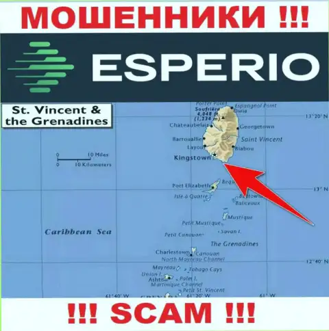 Офшорные internet-мошенники Esperio прячутся вот тут - Kingstown, St. Vincent and the Grenadines