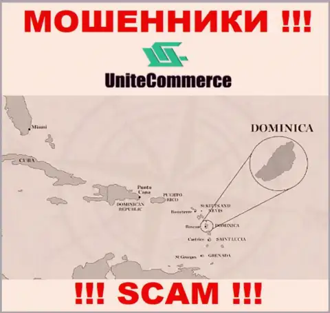 UniteCommerce зарегистрированы в оффшоре, на территории - Commonwealth of Dominica