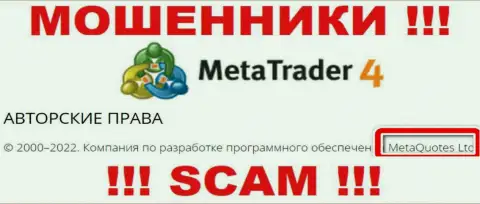 MetaQuotes Ltd это руководство мошеннической конторы MetaTrader4
