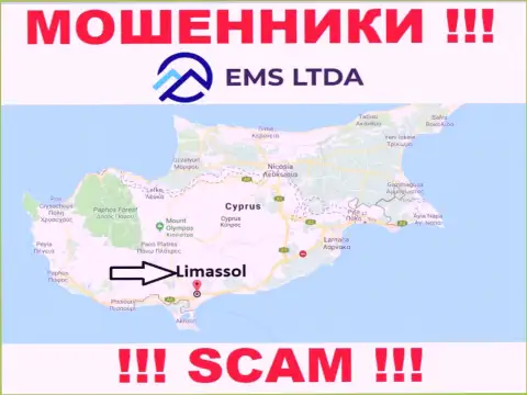 Лохотронщики EMS LTDA расположились на территории - Limassol, Cyprus