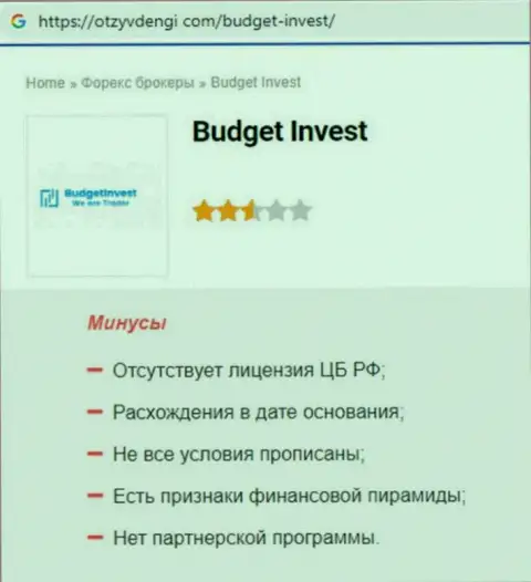 Обзор scam-конторы BudgetInvest Org это МОШЕННИКИ !!!