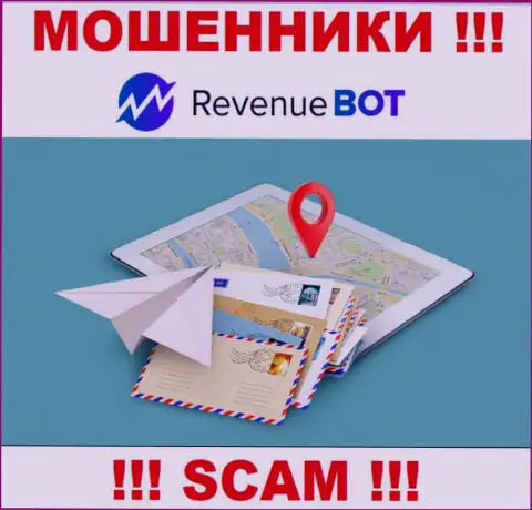 Мошенники Rev Bot не распространяют юридический адрес регистрации конторы - это МОШЕННИКИ !!!