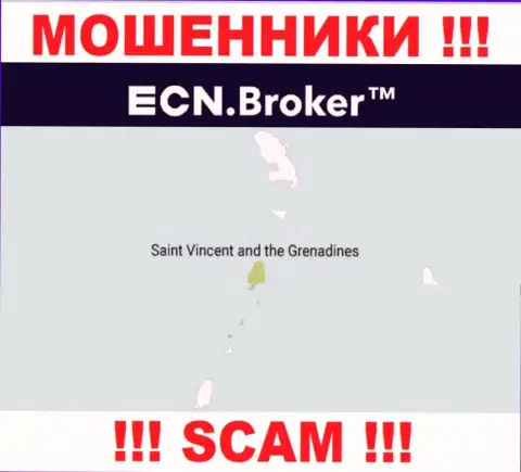 Находясь в офшорной зоне, на территории St. Vincent and the Grenadines, ECN Broker ни за что не отвечая разводят своих клиентов