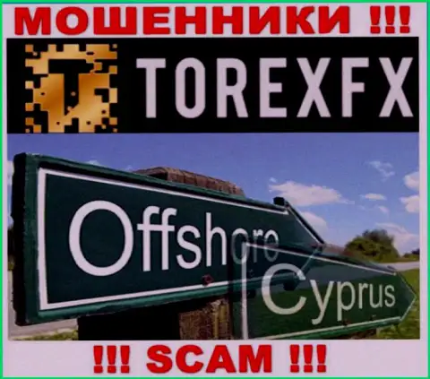 Юридическое место базирования TorexFX на территории - Cyprus